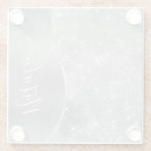 Silver Glitzer Glam Bling Personalisiert Metallic Glasuntersetzer (Rückseite)