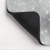 Silver Glitzer Glam Bling Personalisiert Metallic Mousepad (Ecke)