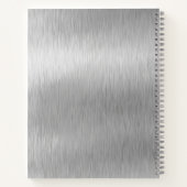 Silver Glitzer Glam Bling Personalisiert Metallic Notizblock (Rückseite)