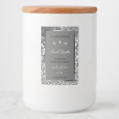 Silver Glitzer Glam Gray Packing Labels Lebensmitteletikett (Vorderseite)