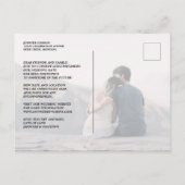 Silver Glitzer gleiche Liebe abweichendes Datum Ho Ankündigungspostkarte (Rückseite)