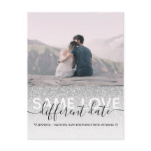 Silver Glitzer gleiche Liebe abweichendes Datum Ho