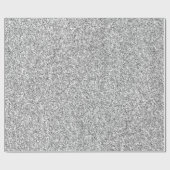 Silver Glitzer Glitz Geschenkpapier (Flach)