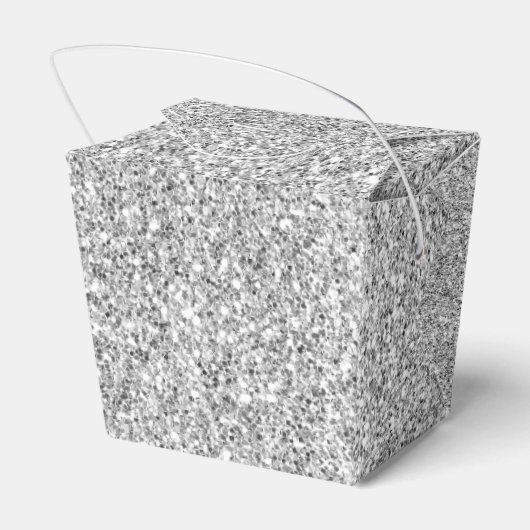 Silver Glitzer Glitz Geschenkschachtel (Rückseite)