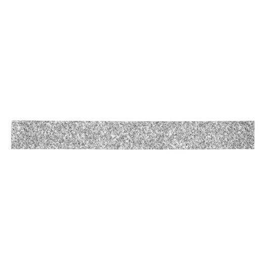 Silver Glitzer Glitz          Satinband (Vorderseite)