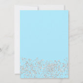 Silver Glitzer Glitzern eisblauer 16 . Geburtstag Einladung (Rückseite)