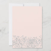 Silver Glitzer Glitzern erröten Rosa 16 . Geburtst Einladung (Rückseite)