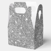 Silver Glitzer Glitzern Geschenkschachtel (Geöffnet)