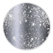 Silver Glitzer Glitzern Keramikknauf (Vorderseite)