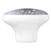 Silver Glitzer Glitzern Keramikknauf (Seitenansicht)