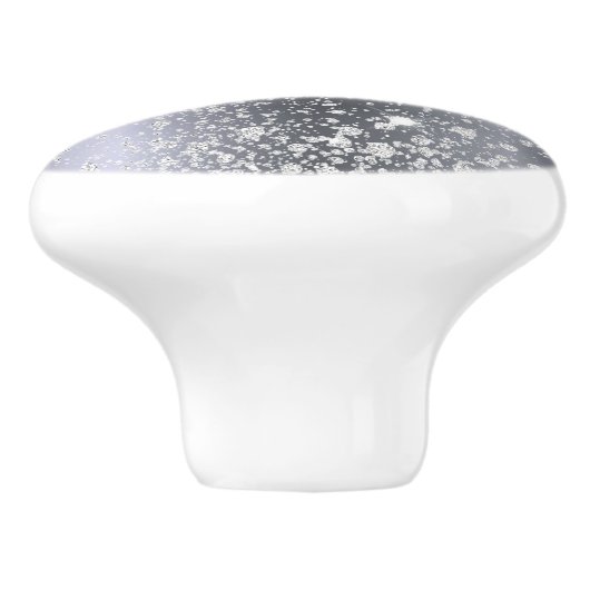Silver Glitzer Glitzern Keramikknauf (Seitenansicht)