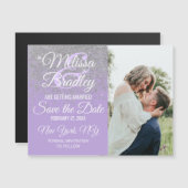 Silver Glitzer Glitzern Lavendel Magnetkarte (Vorne/Hinten)