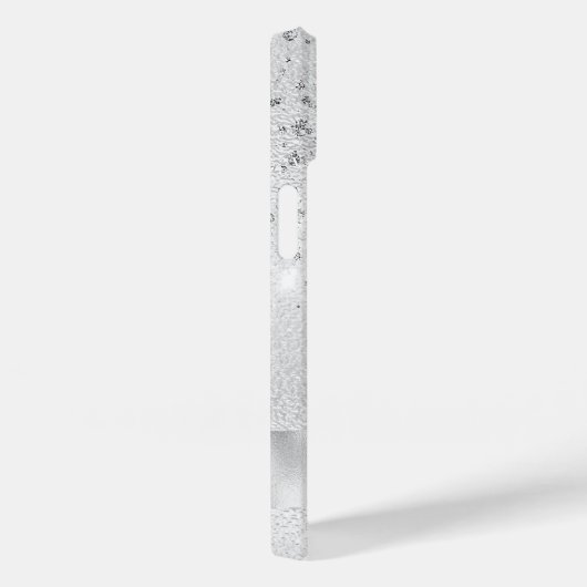 Silver Glitzer Glitzern Namensskript stilvoll Case-Mate iPhone Hülle (Rückseite / Rechts)