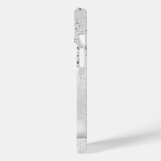 Silver Glitzer Glitzern Namensskript stilvoll Case-Mate iPhone Hülle (Rückseite / Links)