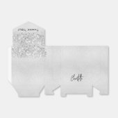 Silver Glitzer Glitzern Namensskript vielen Dank Geschenkschachtel (Ungefaltet)