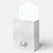 Silver Glitzer Glitzern Namensskript vielen Dank Geschenkschachtel (Geöffnet)