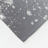 Silver Glitzer Glitzern nennen Foto-Skript stilvol Fleecedecke (Ecke)