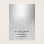 Silver Glitzer Glitzern schick Ohrring-Anzeige (Rückseite)