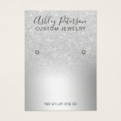 Silver Glitzer Glitzern schick Ohrring-Anzeige (Vorderseite)