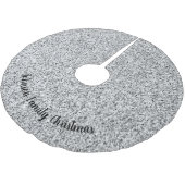 Silver Glitzer Glitzern Schwarz-weiß Personalisier Polyester Weihnachtsbaumdecke (Schrägansicht)