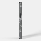 Silver Glitzer Glitzern Sternmuster hellgrau Case-Mate iPhone Hülle (Rückseite / Rechts)