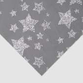 Silver Glitzer Glitzern Sternmuster hellgrau Seidenpapier (Ausschnitt)
