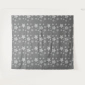 Silver Glitzer Glitzern Sternmuster hellgrau Wandteppich (Vorderseite (Horizontal))