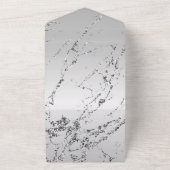 Silver Glitzer Glitzy Marble All In One Einladung (Außenbereich)