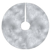 Silver Glitzer Glitzy Snowflakes Polyester Weihnachtsbaumdecke (Vorderseite)