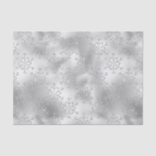 Silver Glitzer Glitzy Snowflakes Seidenpapier