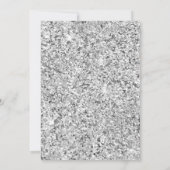 Silver Glitzer Gown Dress Bridal Dusche Einladung (Rückseite)