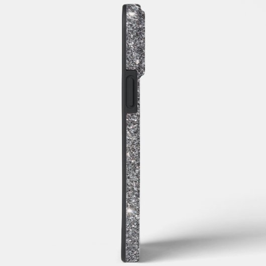 Silver Glitzer Gradient Individuelle Name Case-Mate iPhone Hülle (Rückseite / Rechts)