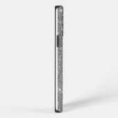 Silver Glitzer Gradient Individuelle Name iPhone Hülle (Rechte Seite)