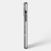 Silver Glitzer Gradient Individuelle Name iPhone Hülle (Linke Seite)