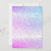 Silver Glitzer Graduation Cap, Confetti Ombre Einladung (Rückseite)