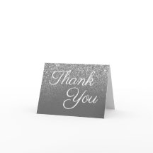 Silver Glitzer Gray Ombre