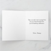 Silver Glitzer Green Foil Big Happy Geburtstag Karte (Innenseite)