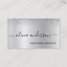 Silver Glitzer Haar Makeup Salon Metallic