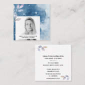 *~* Silver Glitzer Haar Model Schauspielstars FOTO Quadratische Visitenkarte (Vorne/Hinten)