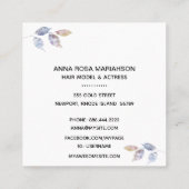 *~* Silver Glitzer Haar Model Schauspielstars FOTO Quadratische Visitenkarte (Rückseite)