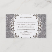 Silver Glitzer Hair Stylist Terminkarten Terminkarte (Rückseite)