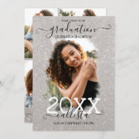 Silver Glitzer Halo Foto Collage Abschluss