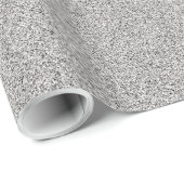 Silver Glitzer Holiday Wrapping Paper Geschenkpapier (Rolleneckpunkt)