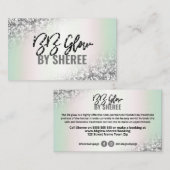 Silver Glitzer Holographische BB Glow Treatment Visitenkarte (Vorne/Hinten)