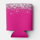 Silver Glitzer Hot Pink 50. Geburtstag Dosenkühler (Rückseite)