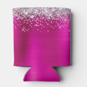 Silver Glitzer Hot Pink Foil 21. Geburtstag Dosenkühler (Rückseite)