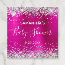 Silver Glitzer Hot Pink Foil Baby