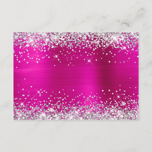 Silver Glitzer Hot Pink Foil Books for Baby Begleitkarte (Rückseite)