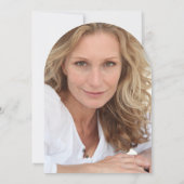 Silver Glitzer Hot Pink Foto 40. Geburtstag Einladung (Rückseite)