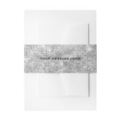 Silver Glitzer Ihren eigenen Text hinzufügen Einladungsbanderole (Vorderseite Beispiel)